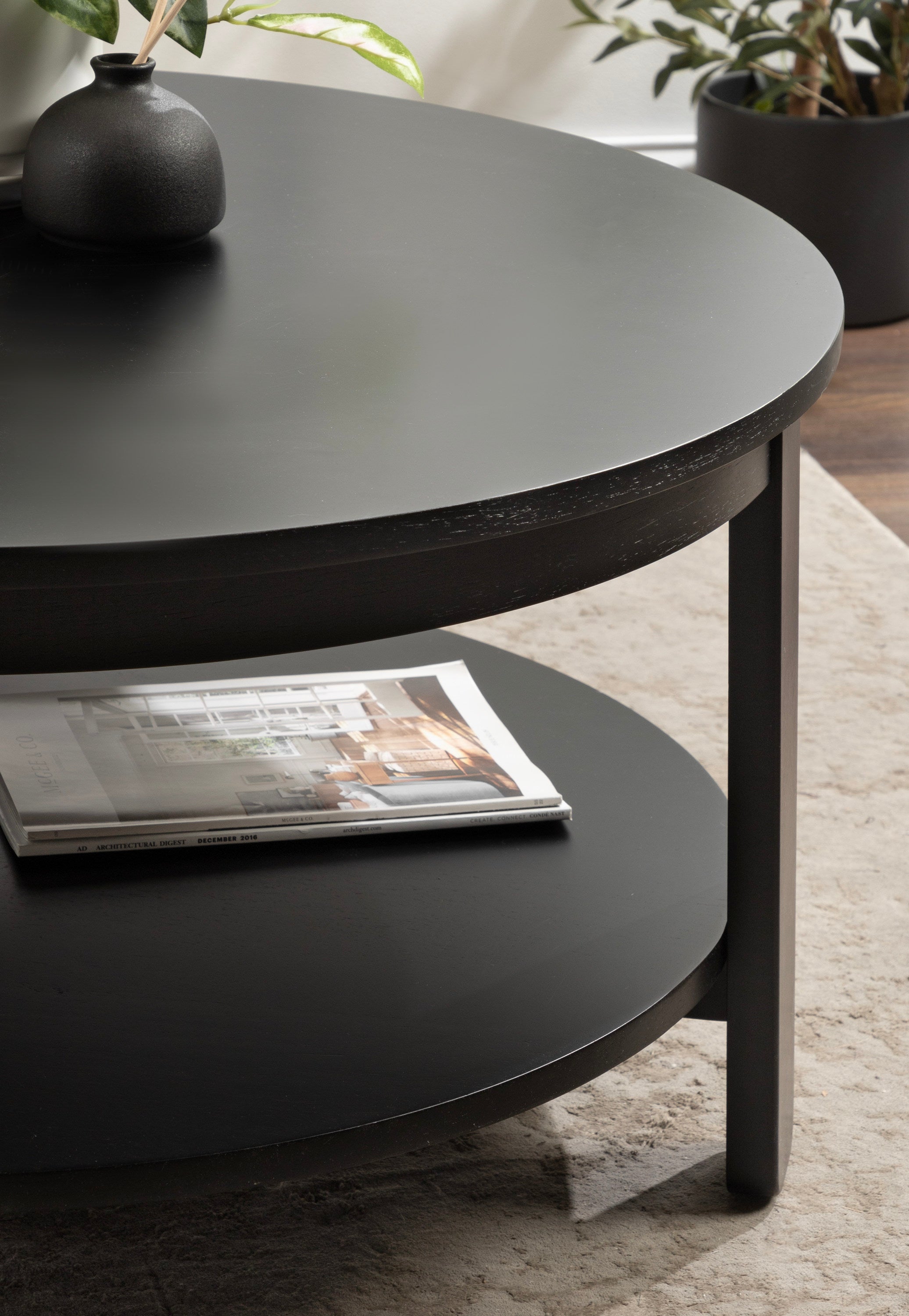 Coffee Table Black 34x34x17 8