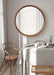 Round Mirror Rustic Brown 34" Diameter 7