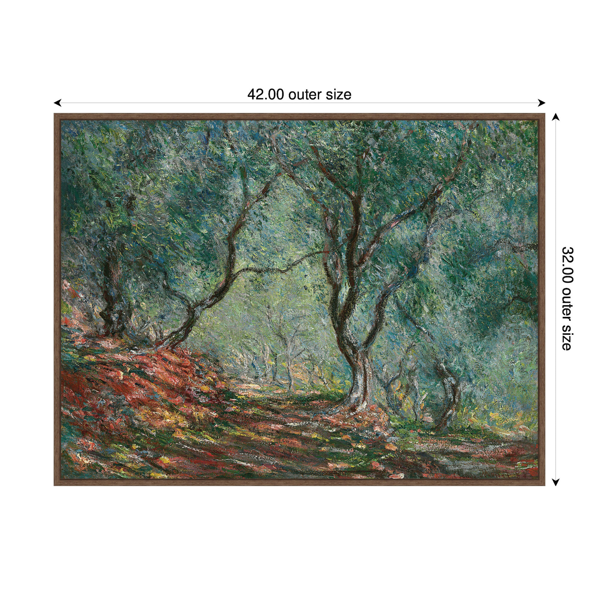 Framed Canvas 42x32 Sylvie Walnut 2
