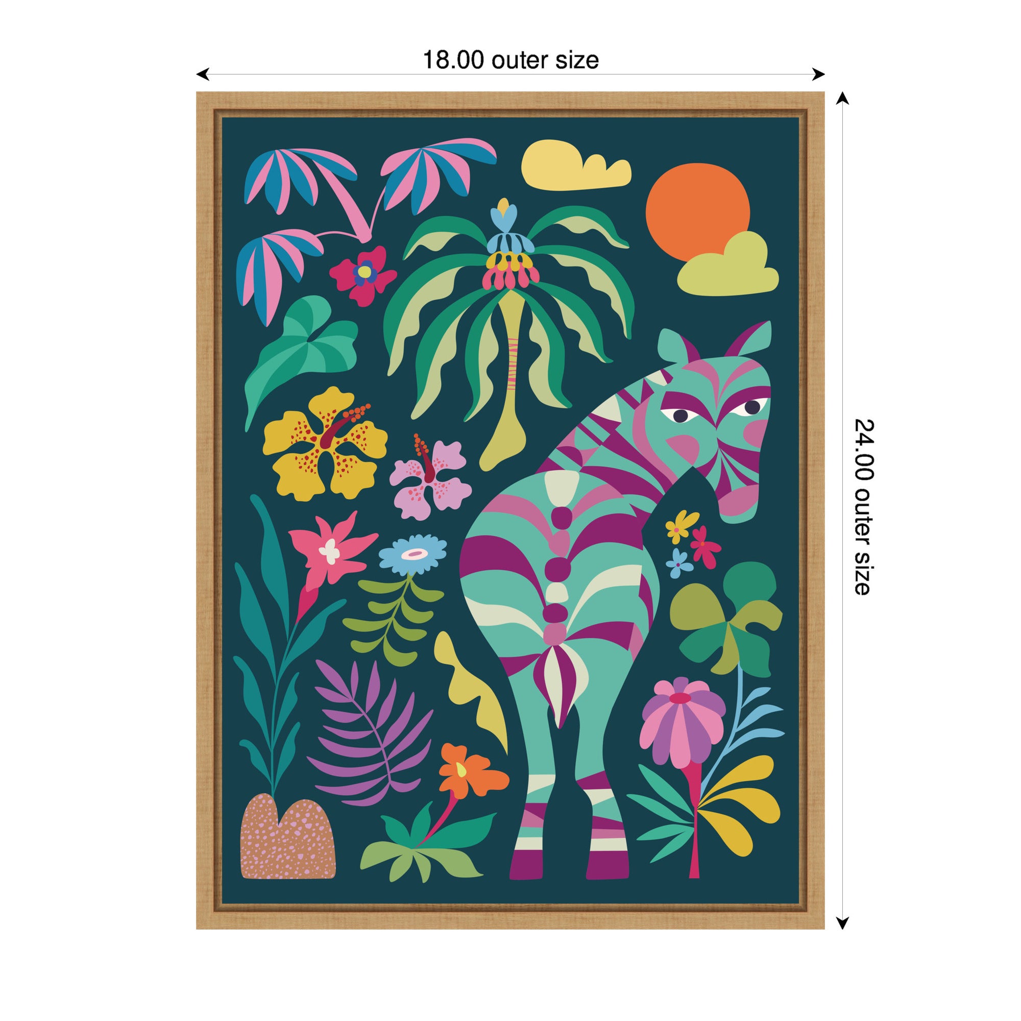 Framed Canvas Sylvie Natural 18x24 5