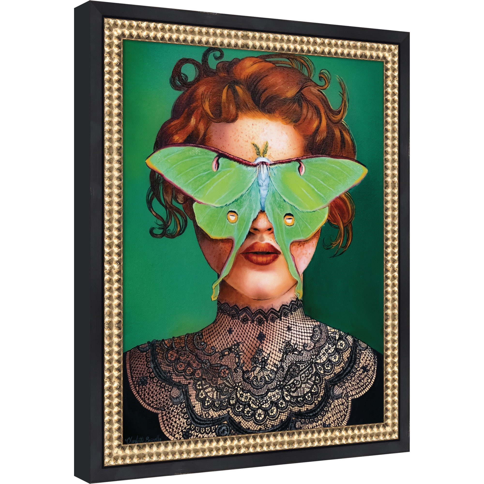 Mounted Canvas Castellan Black 13x16 1