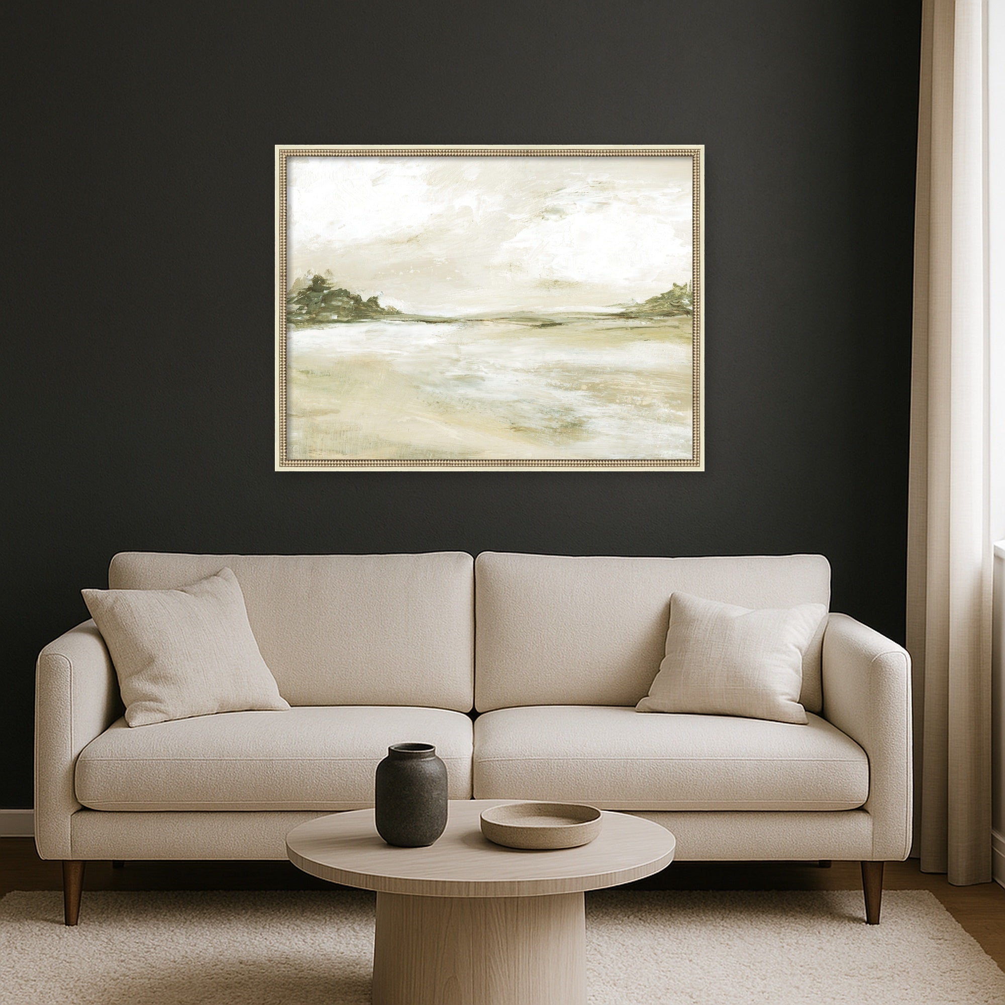Mounted Canvas Castellan Distressed White 42x32 6