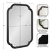 Scallop Mirror Black 24x36 2