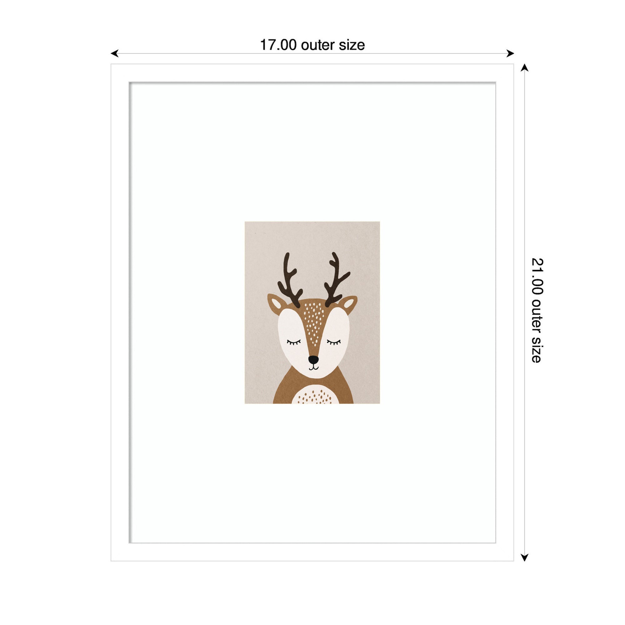 Deer by July Art Prints Framed Wall Art Print