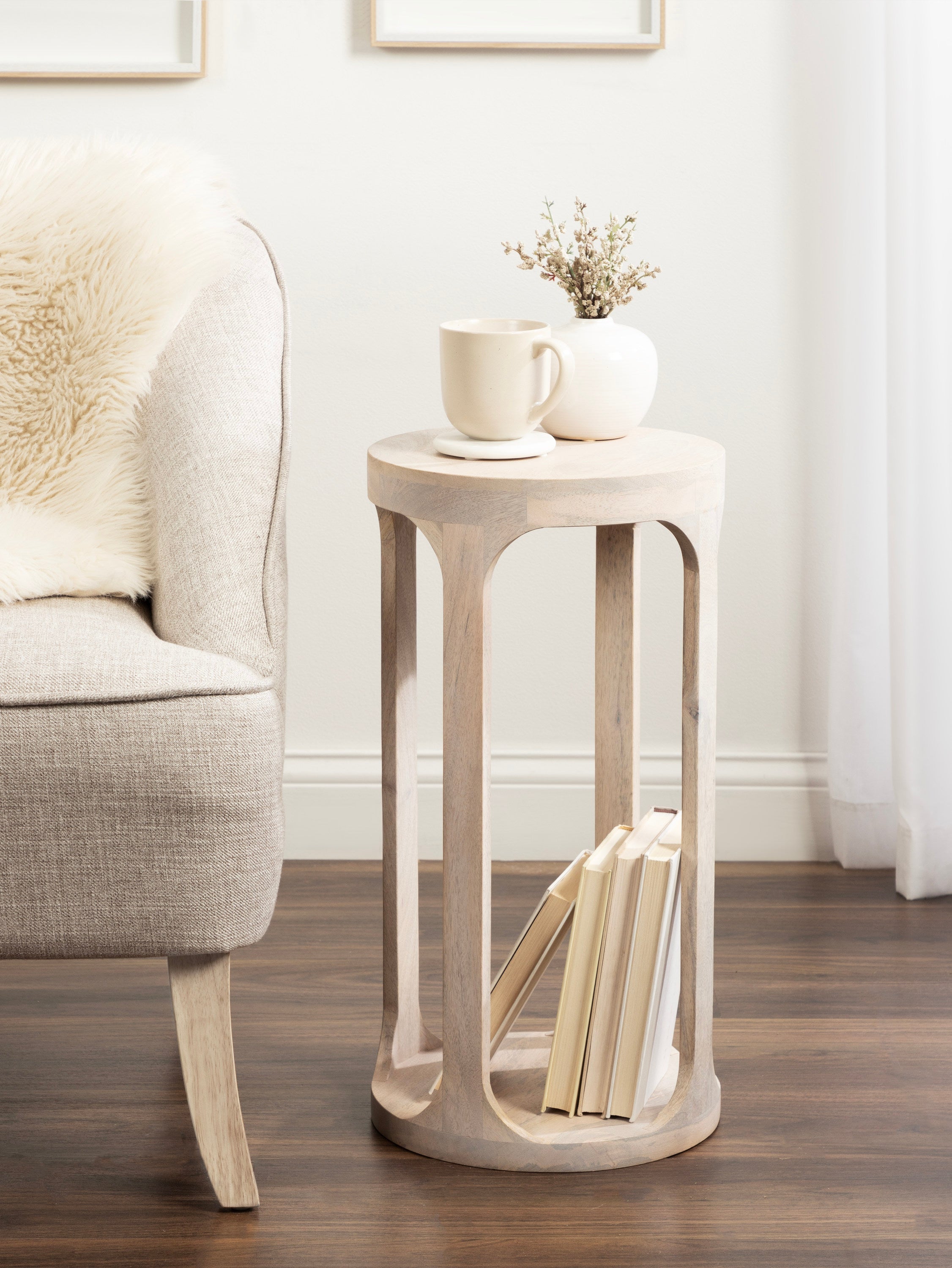 Drink Table Whitewash 12x12x23 6