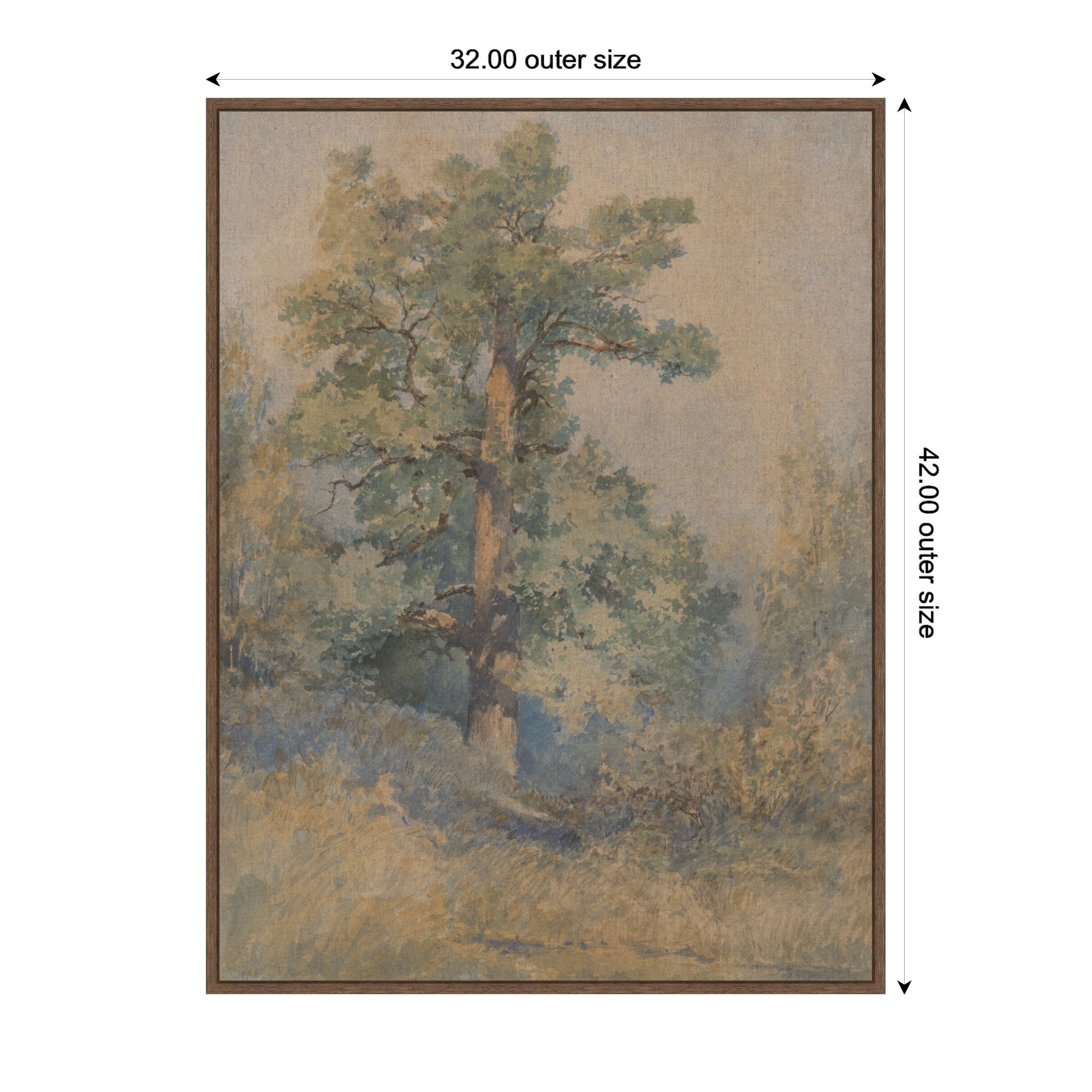 Framed Canvas 32x42 Sylvie Walnut 2