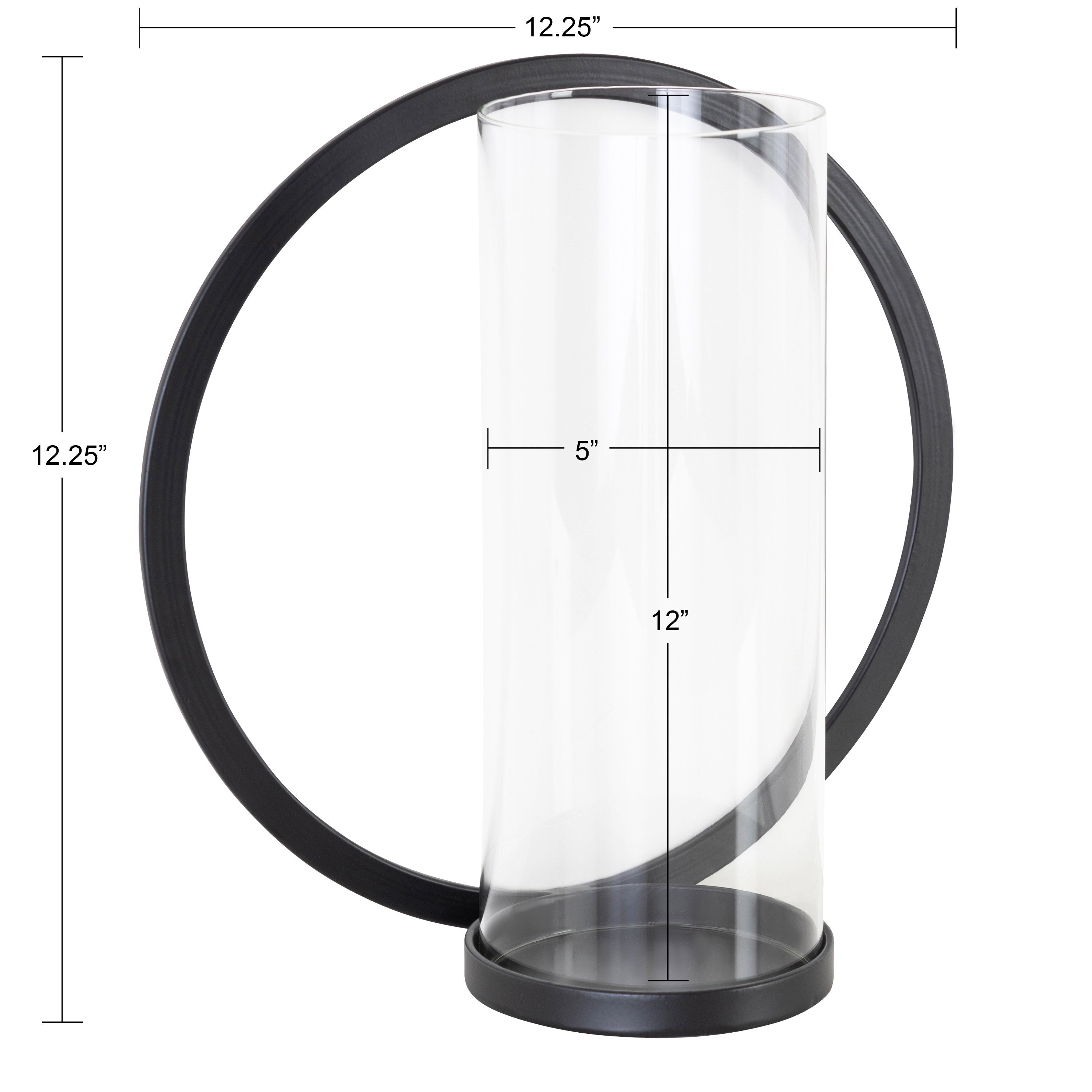 Wall Sconce Black 12" Diameter 5