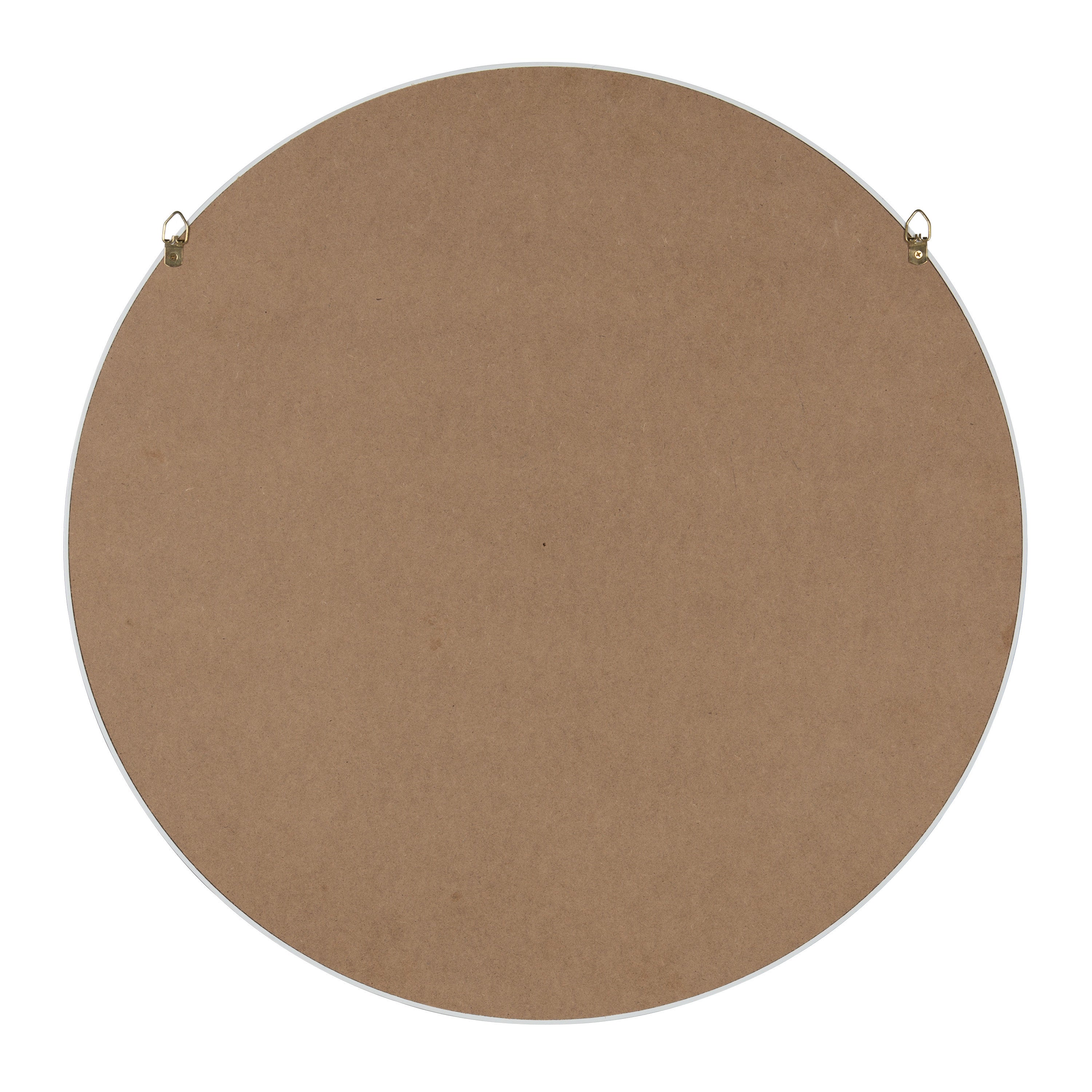 Round Mirror White 21.6" Diameter 4