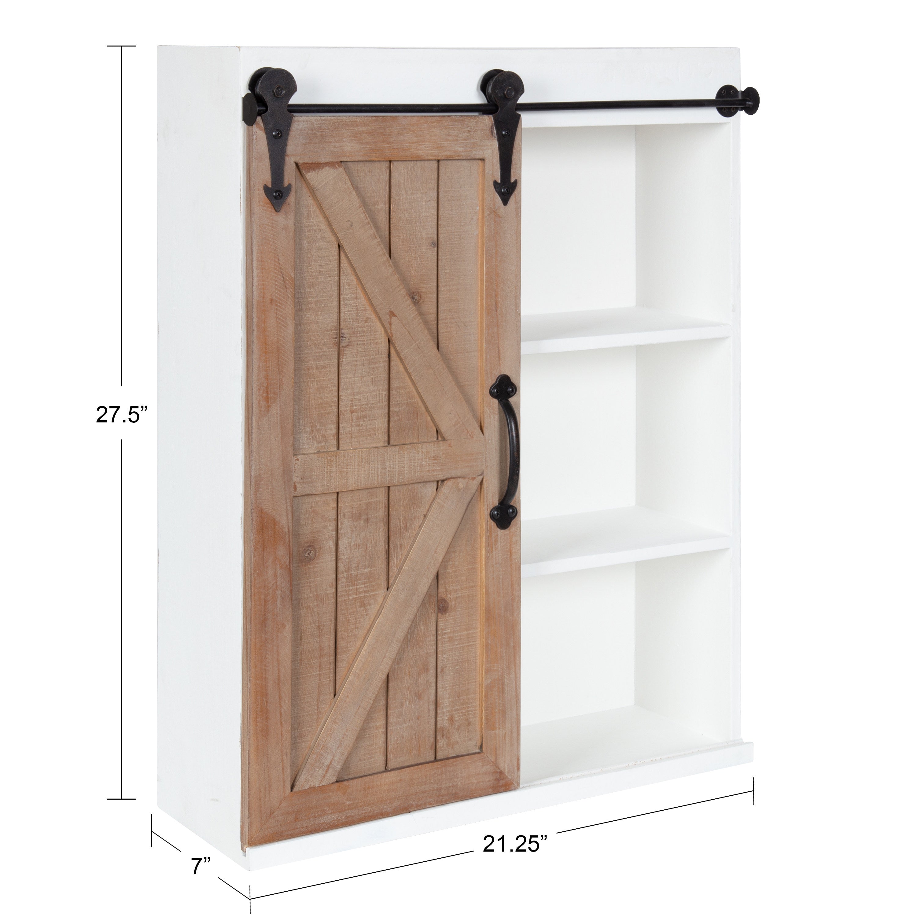 Cabinet White Rustic Brown 22x28 2