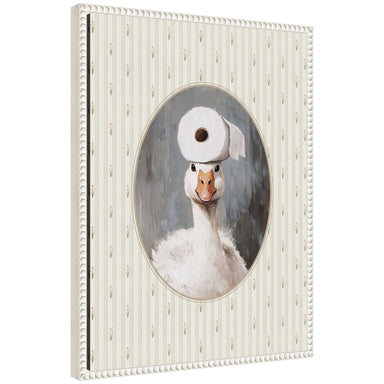 Framed Canvas 18x24 Sylvie Beaded White 1