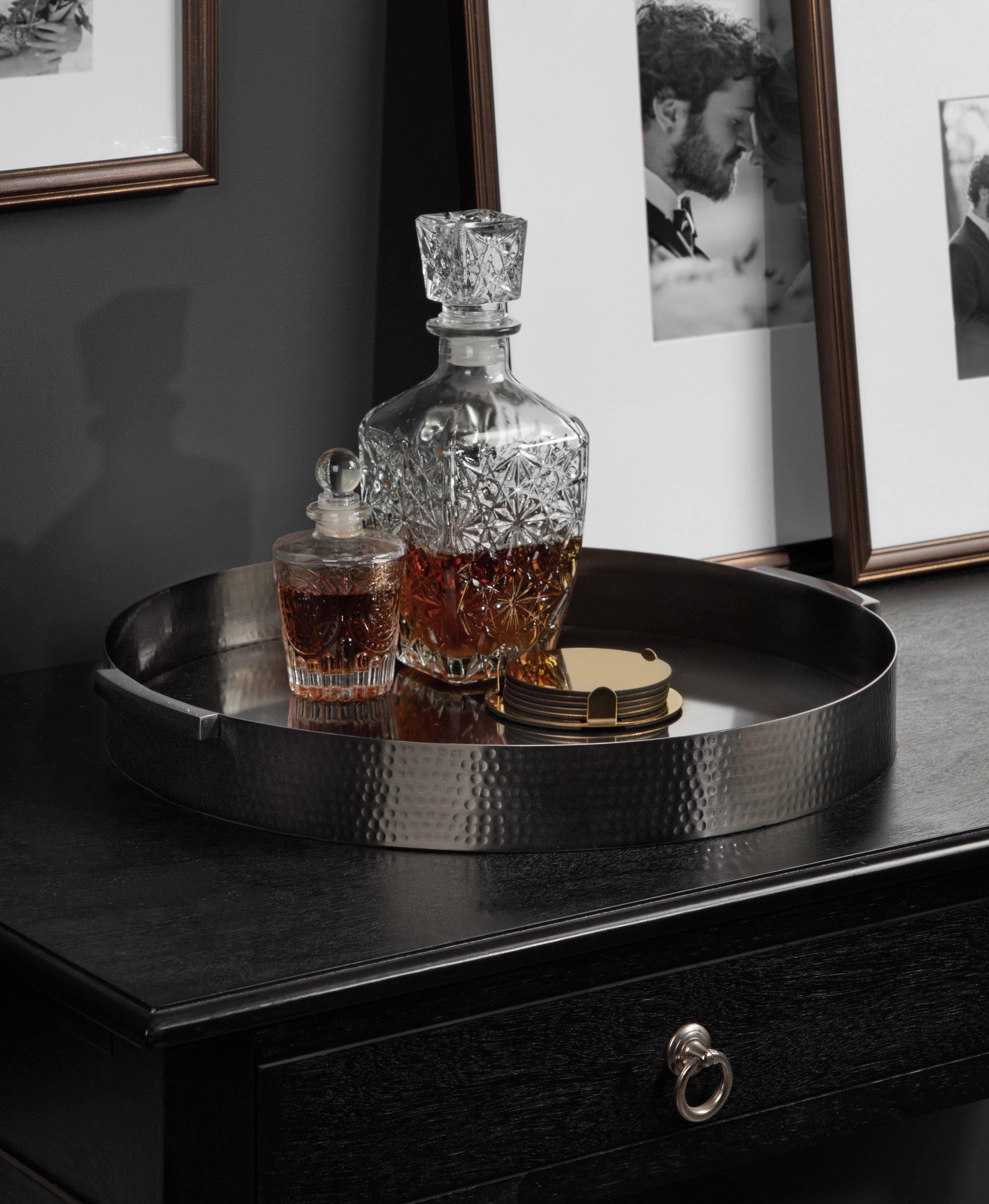 Single Tray 17" Diameter Pewter 7