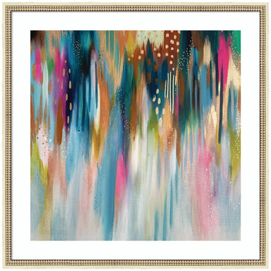 Framed Art 34x34 Castellan Distressed White 1