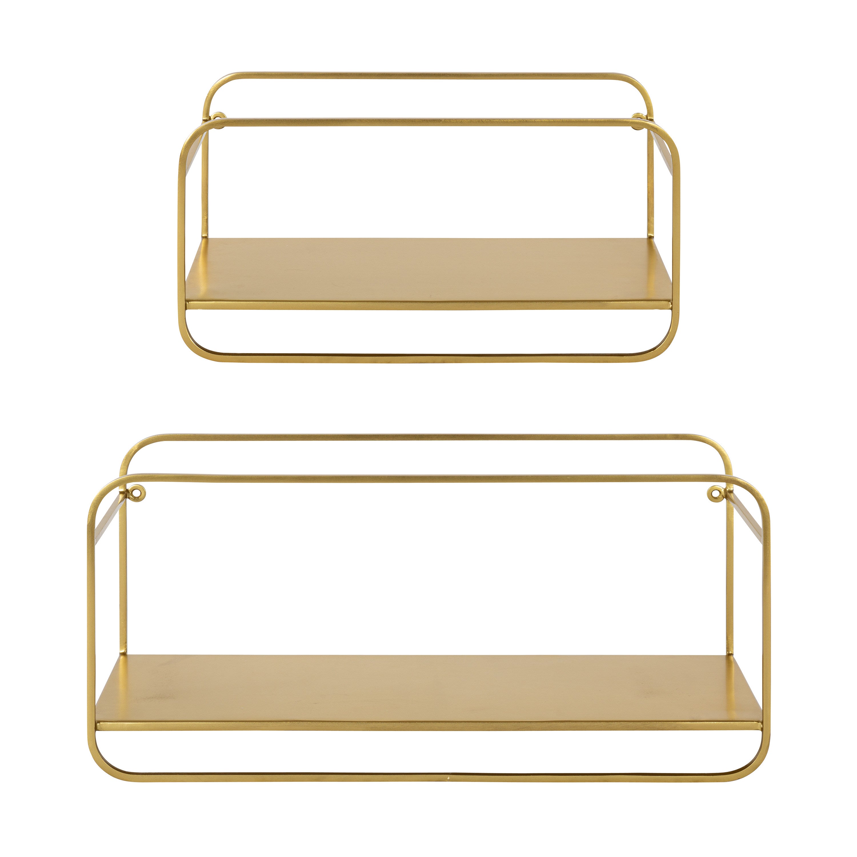 Accent Shelf Gold 2 Piece 3
