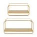 Accent Shelf Gold 2 Piece 3