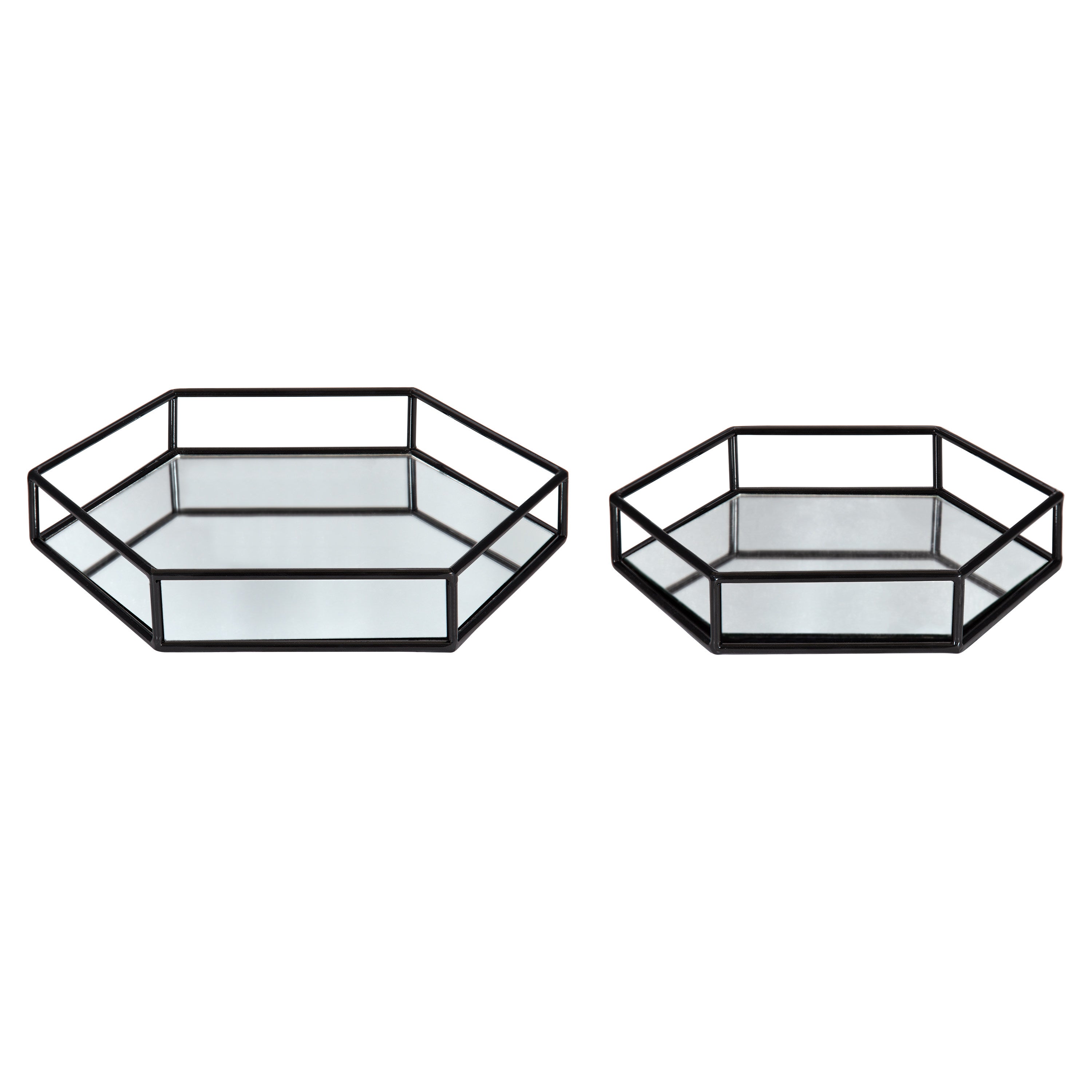 Tray Set Black 2 Piece 1