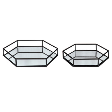 Tray Set Black 2 Piece 1