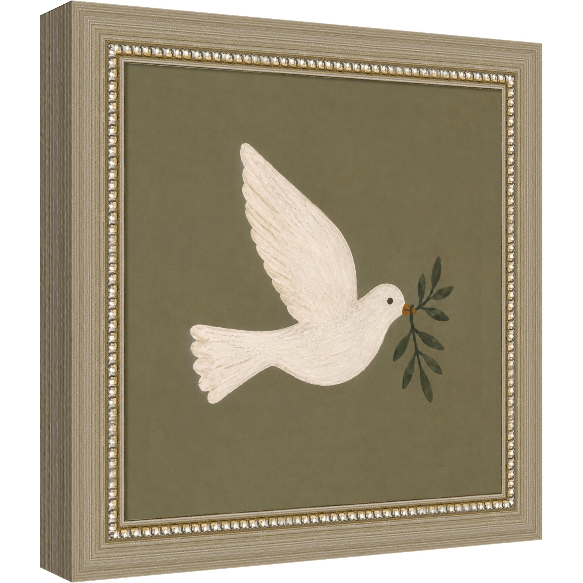Mounted Canvas Belmont Distress Silver 12x12 1