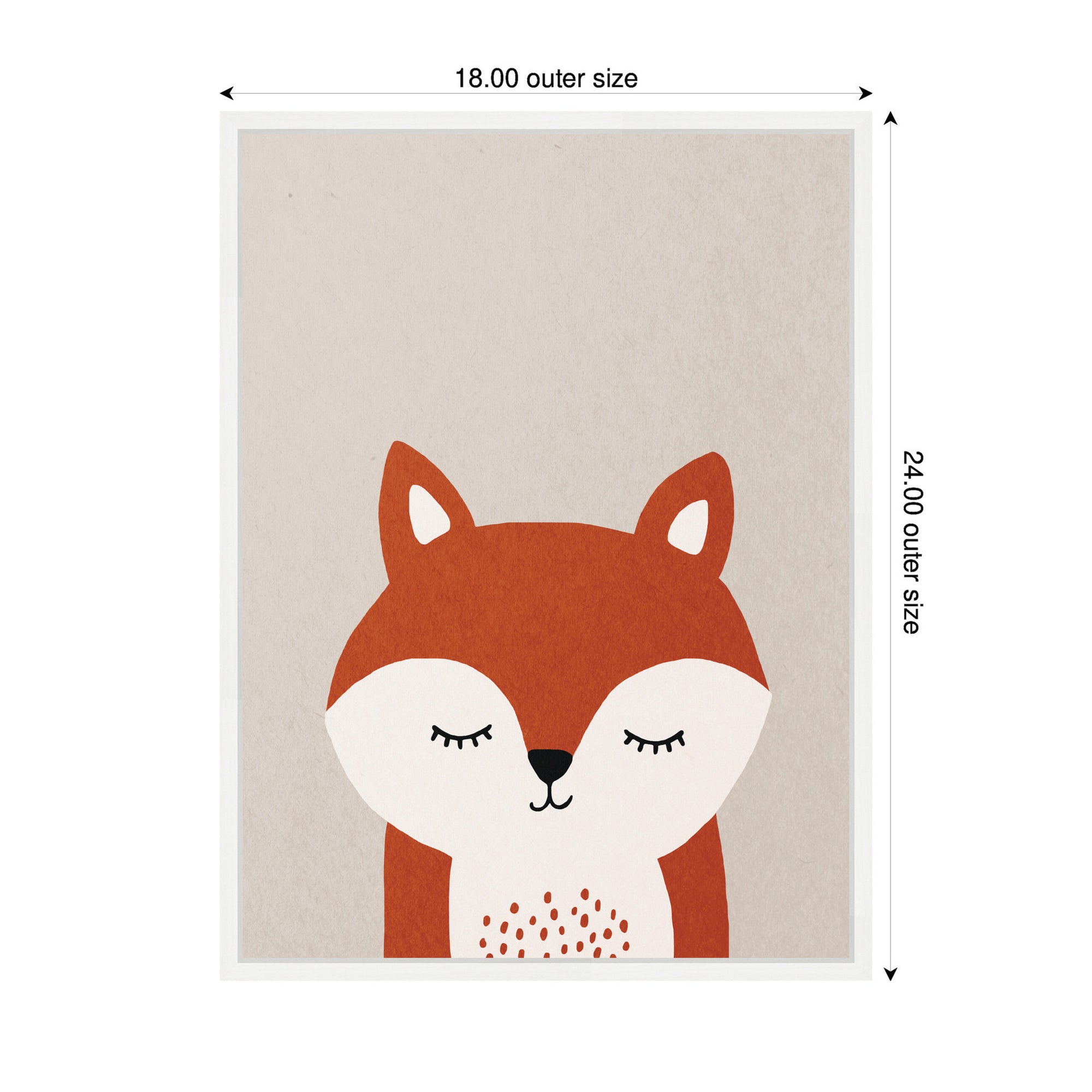 Fox by July Art Prints Framed Canvas Wall Art Print