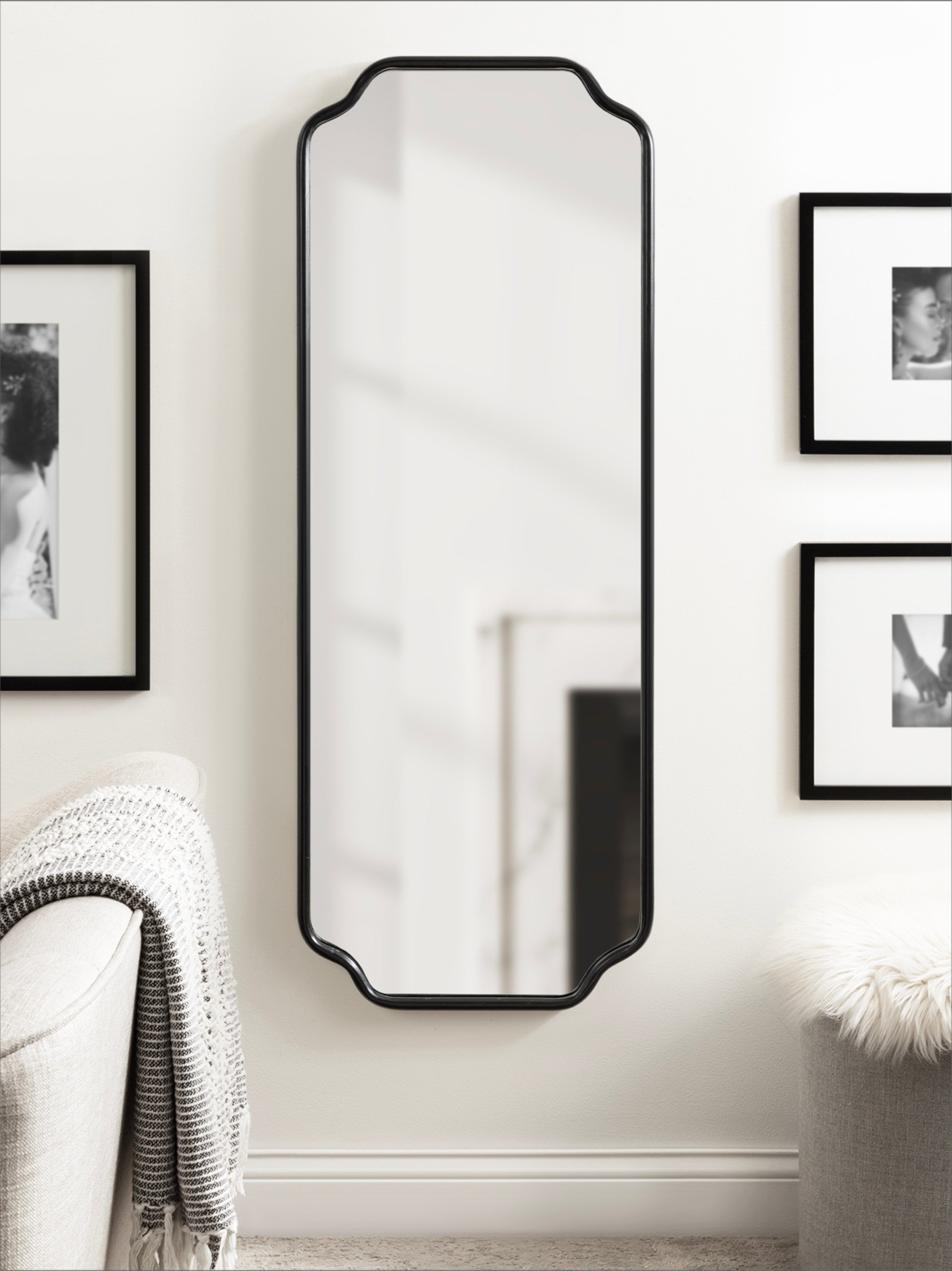 Full Length Mirror 18x48 Black 6