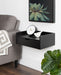 Floating Side Table Black 18x12x7 7