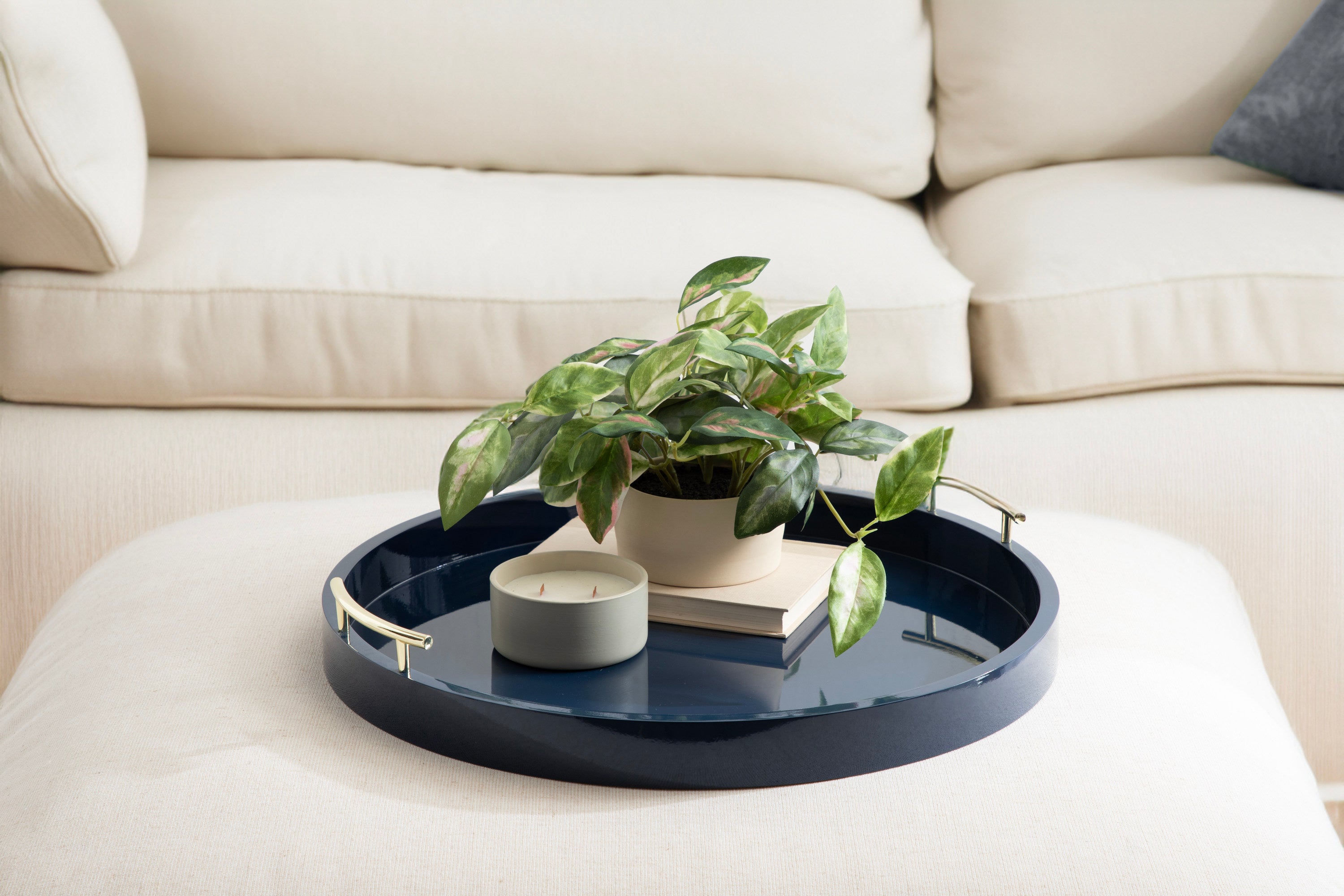 Single Tray Navy Blue 22" Diameter 6