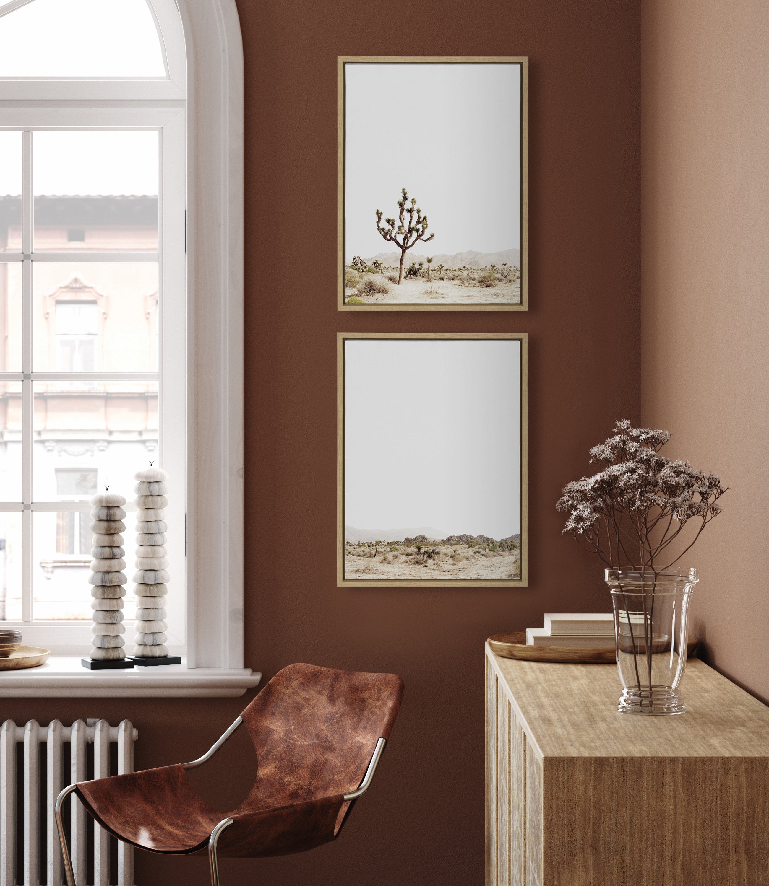 Framed Canvas Sylvie Natural 2 Piece Set 18x24 6