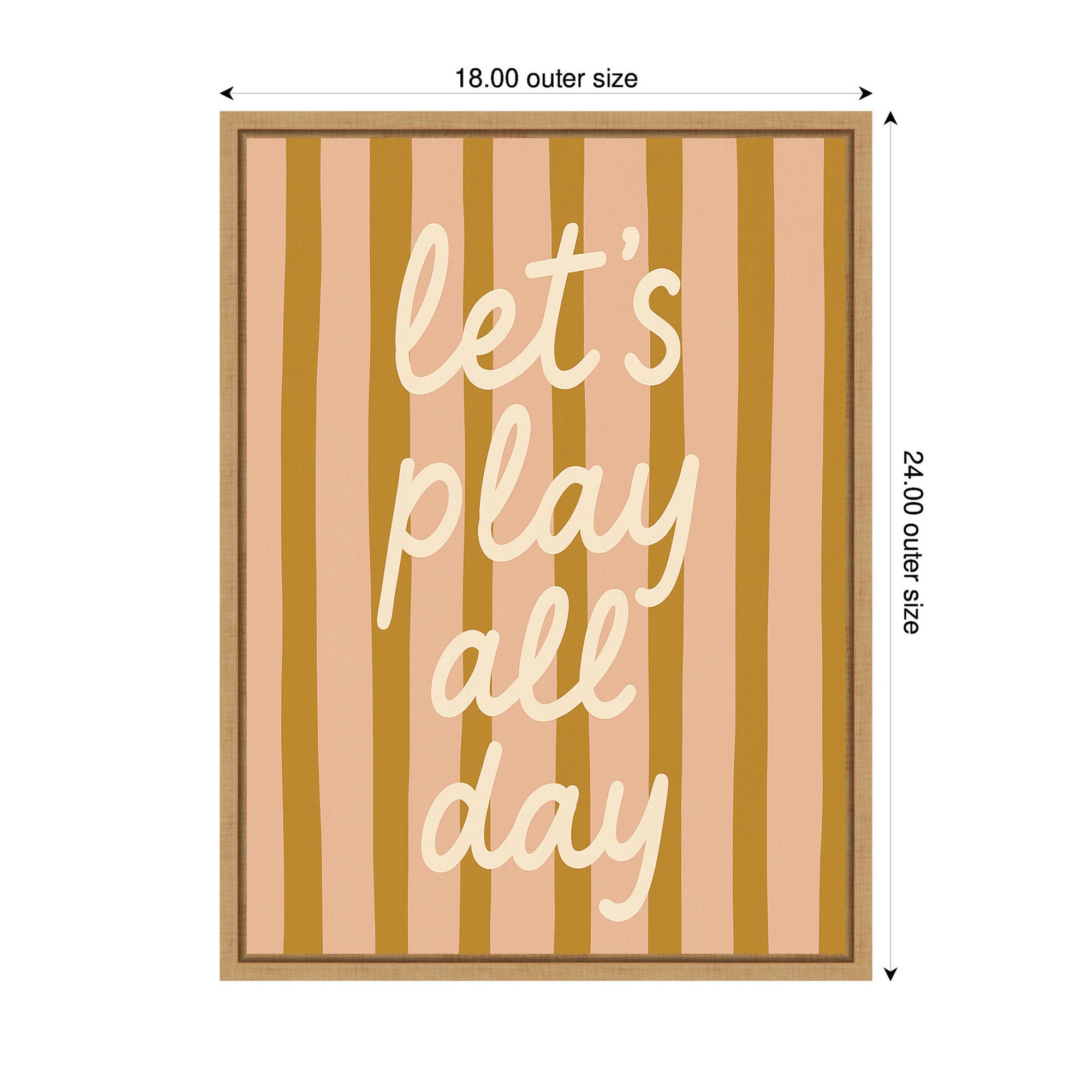 Lets Play All Day by Laura Moss Framed Canvas Wall Art Print