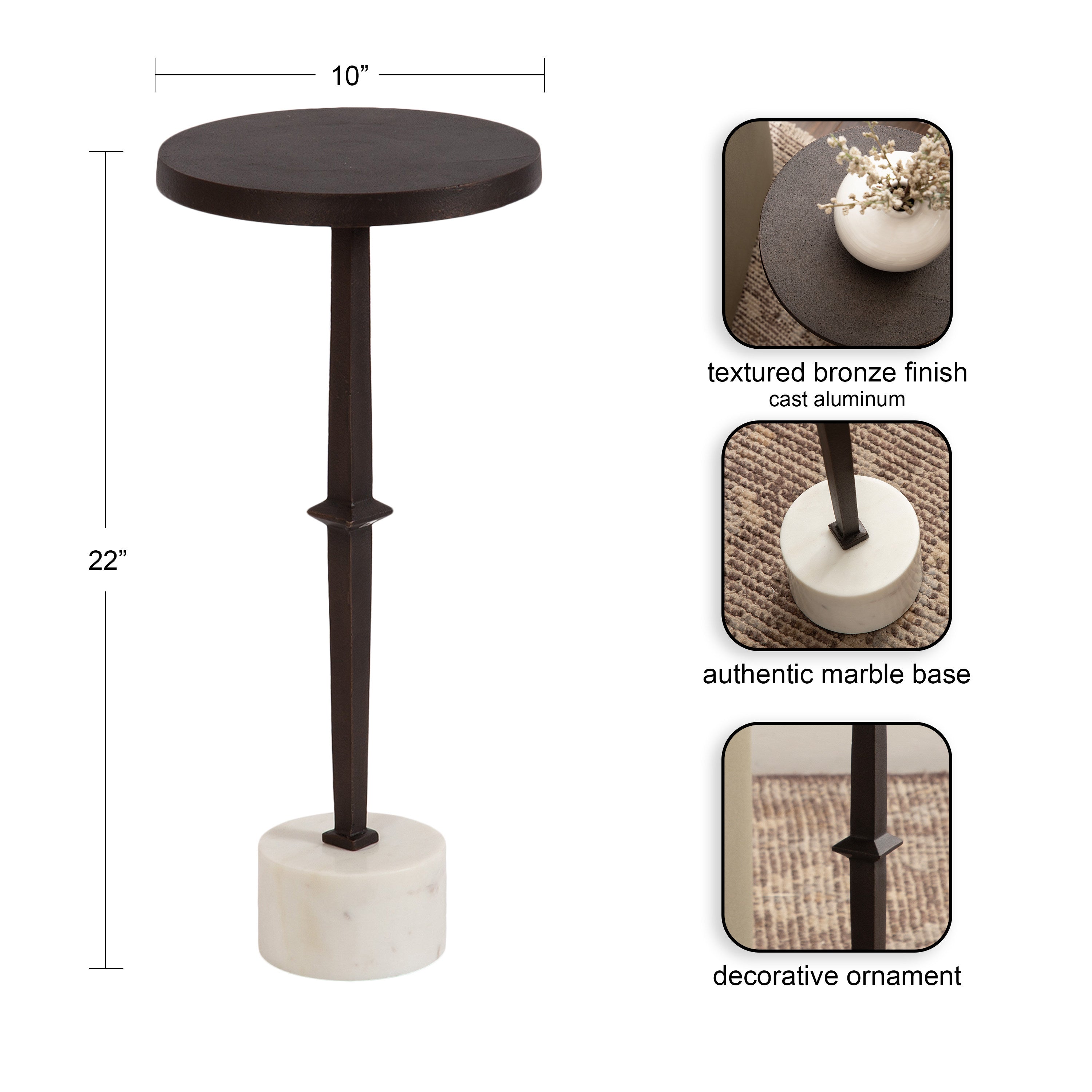Lazaro Pedestal Drink Table