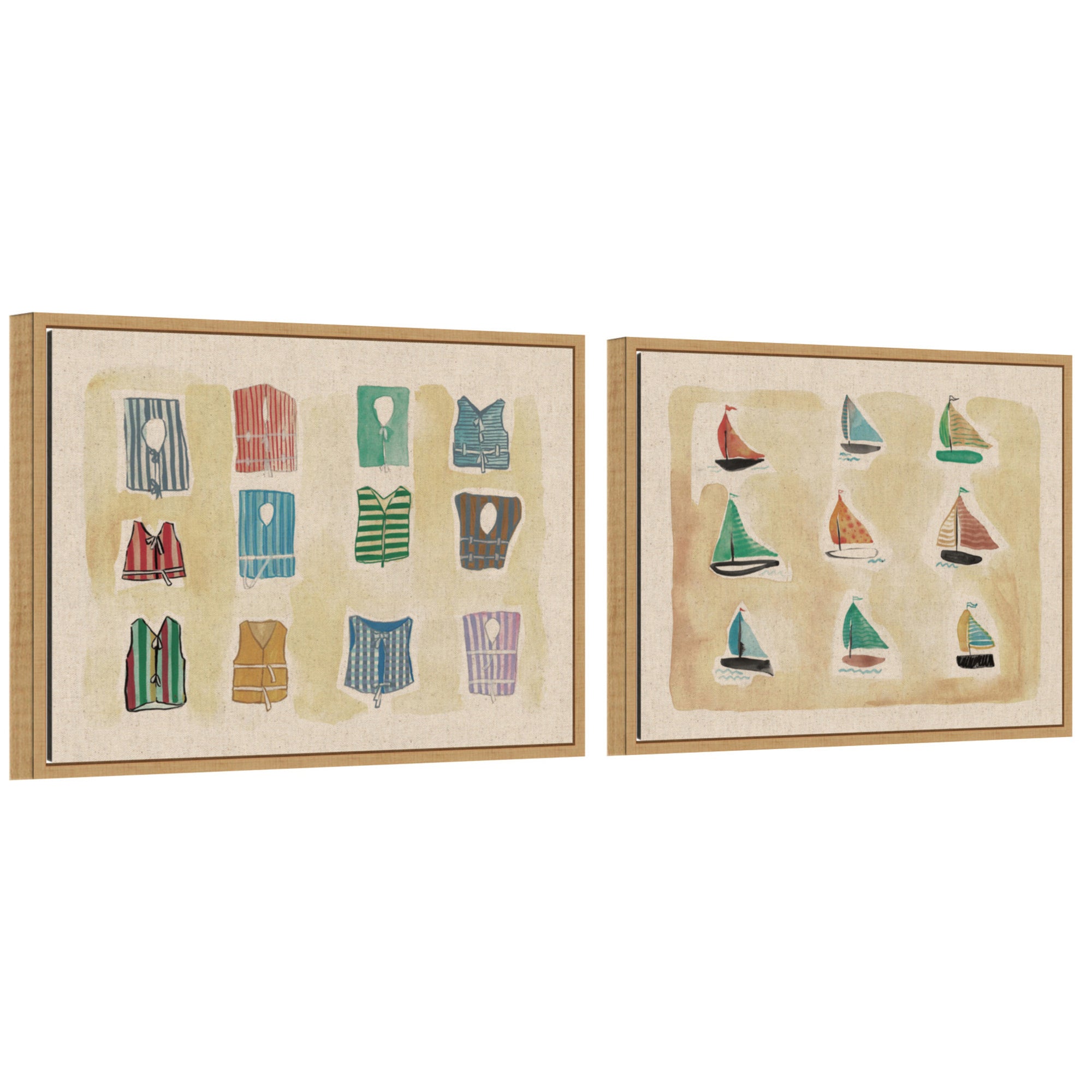 Art Set Sylvie Natural 2 Piece Set 18x24 1
