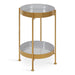Side Table 15x15x24 Gold Gray 1