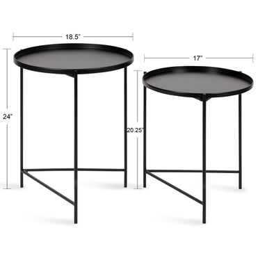 Nesting Table Black 2 Piece 2