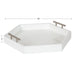 Single Tray White Silver 18x18 4