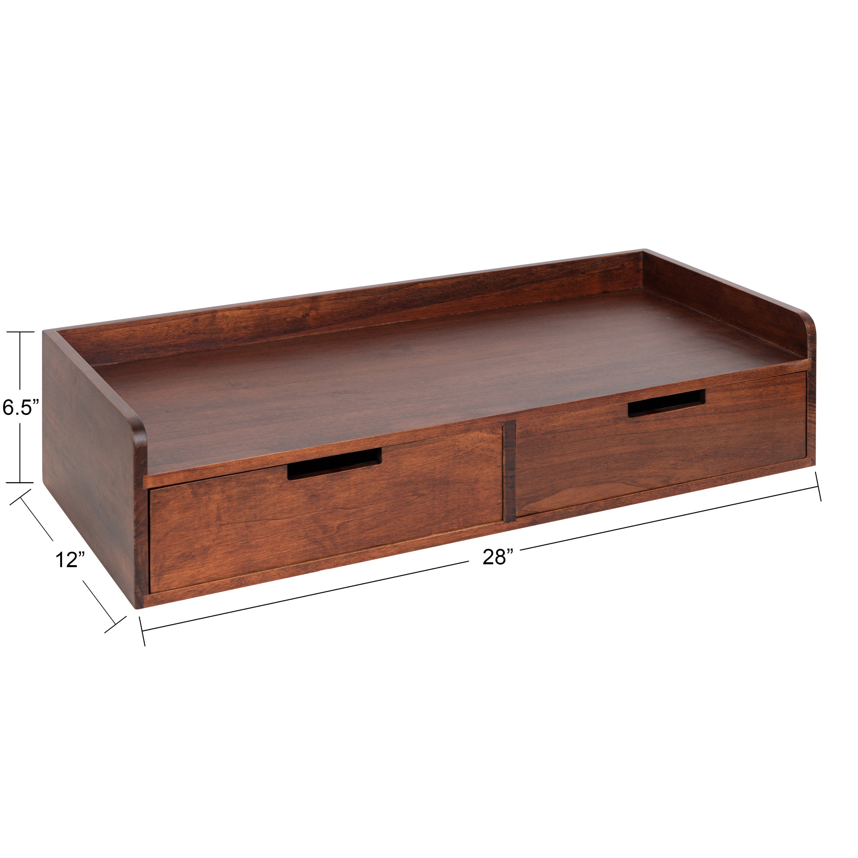 Floating Console Table Dark Brown 28x12x6.5 2