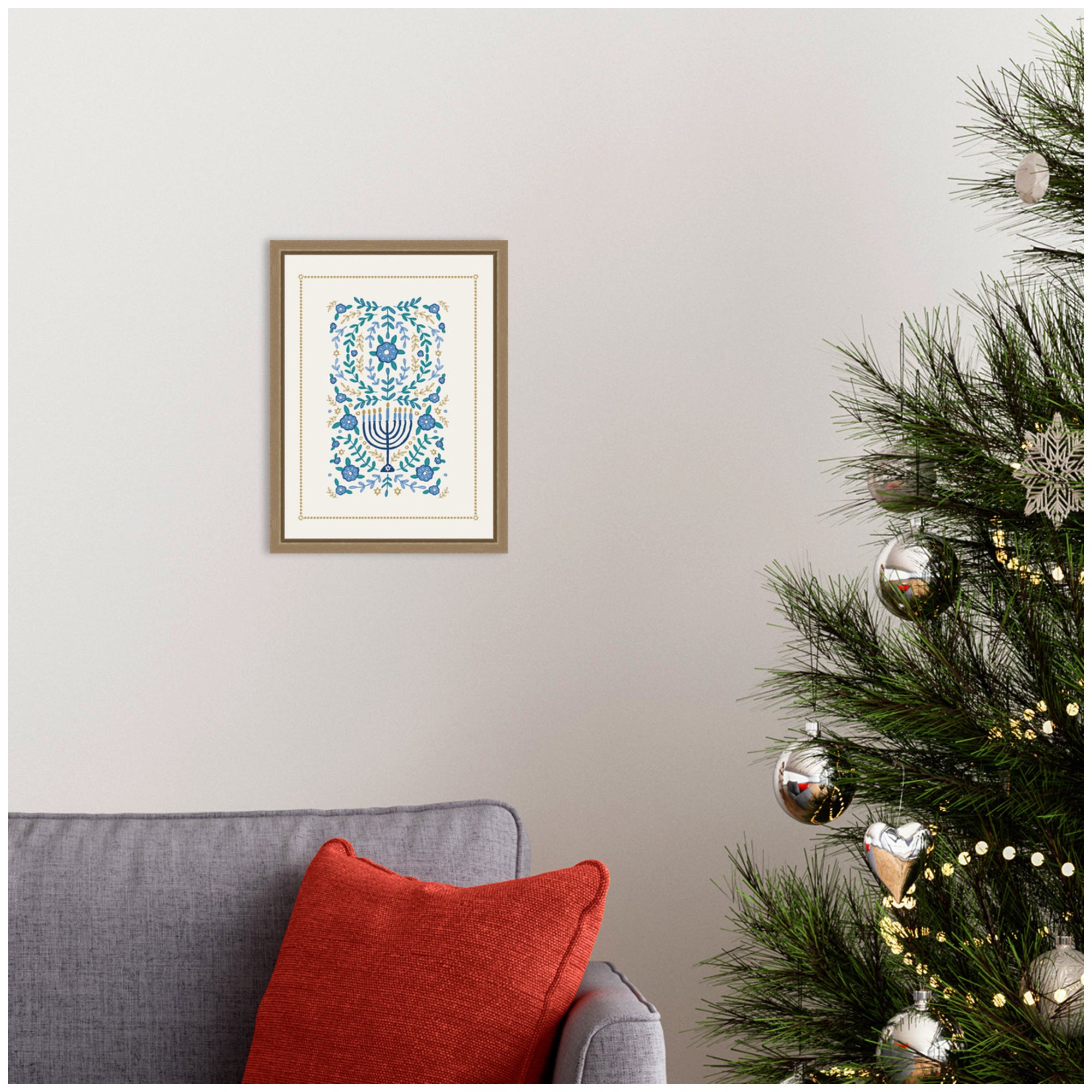 Framed Canvas Sylvie Dark Gold 10x13 5