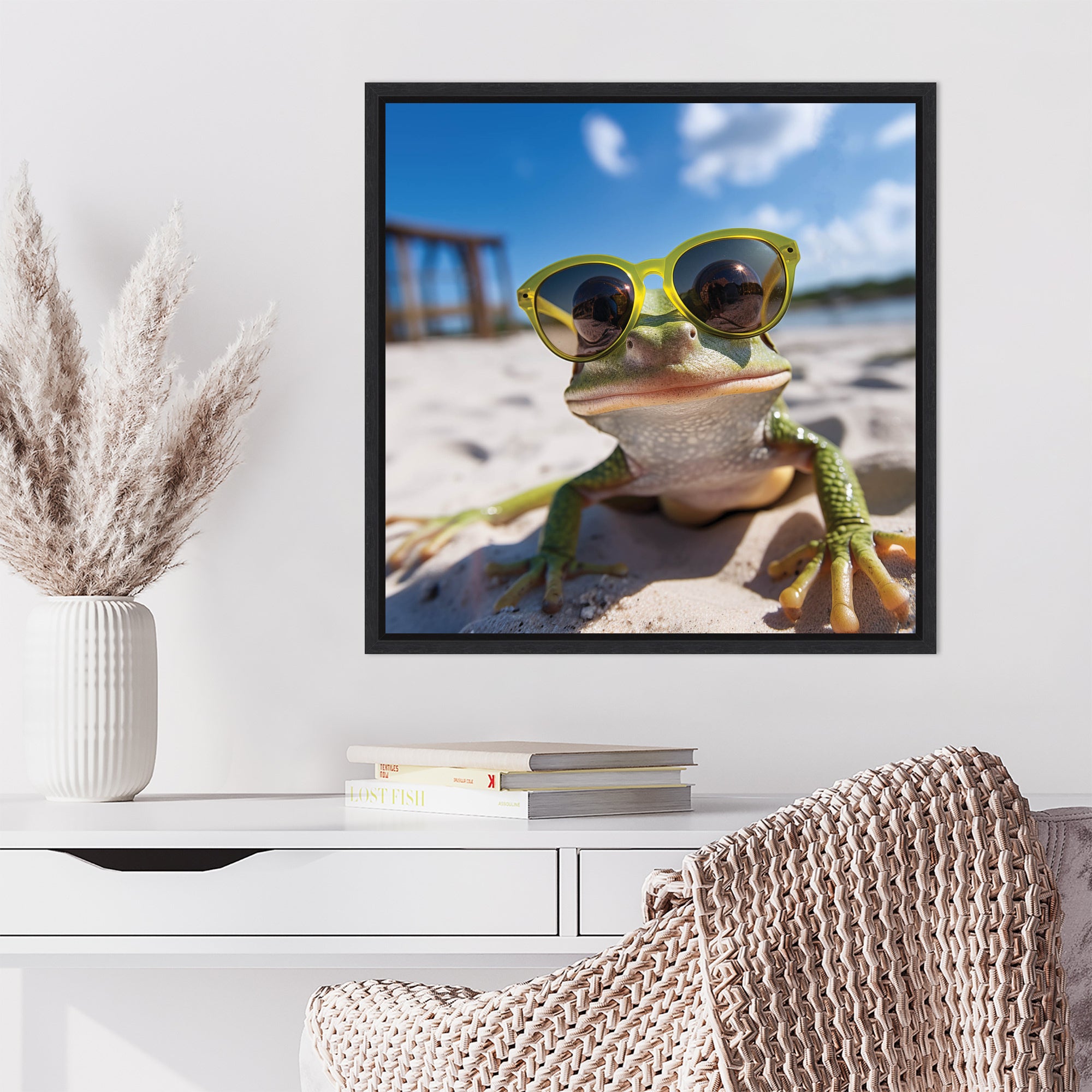 Funny Green Frog Selfie by The Creative Bunch Studio