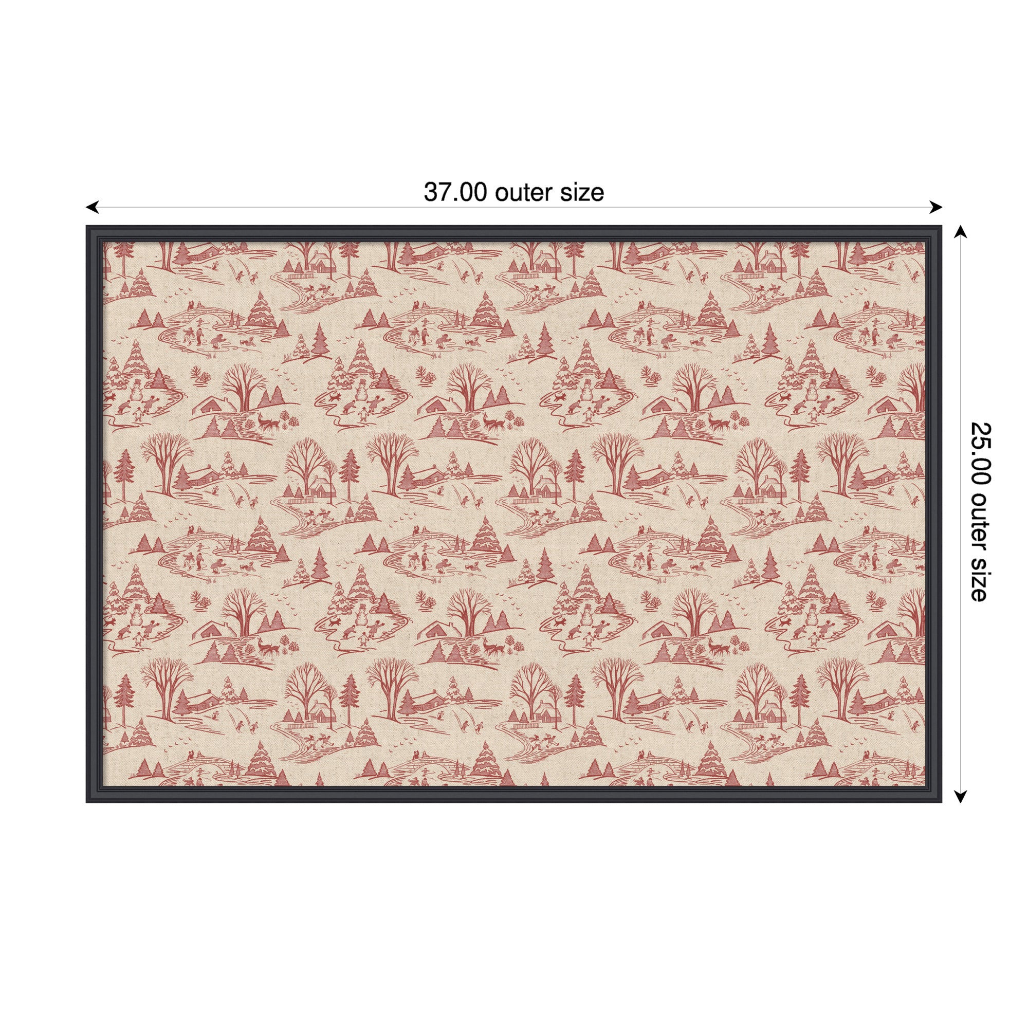 Pinboard Edith Black 37x25 2