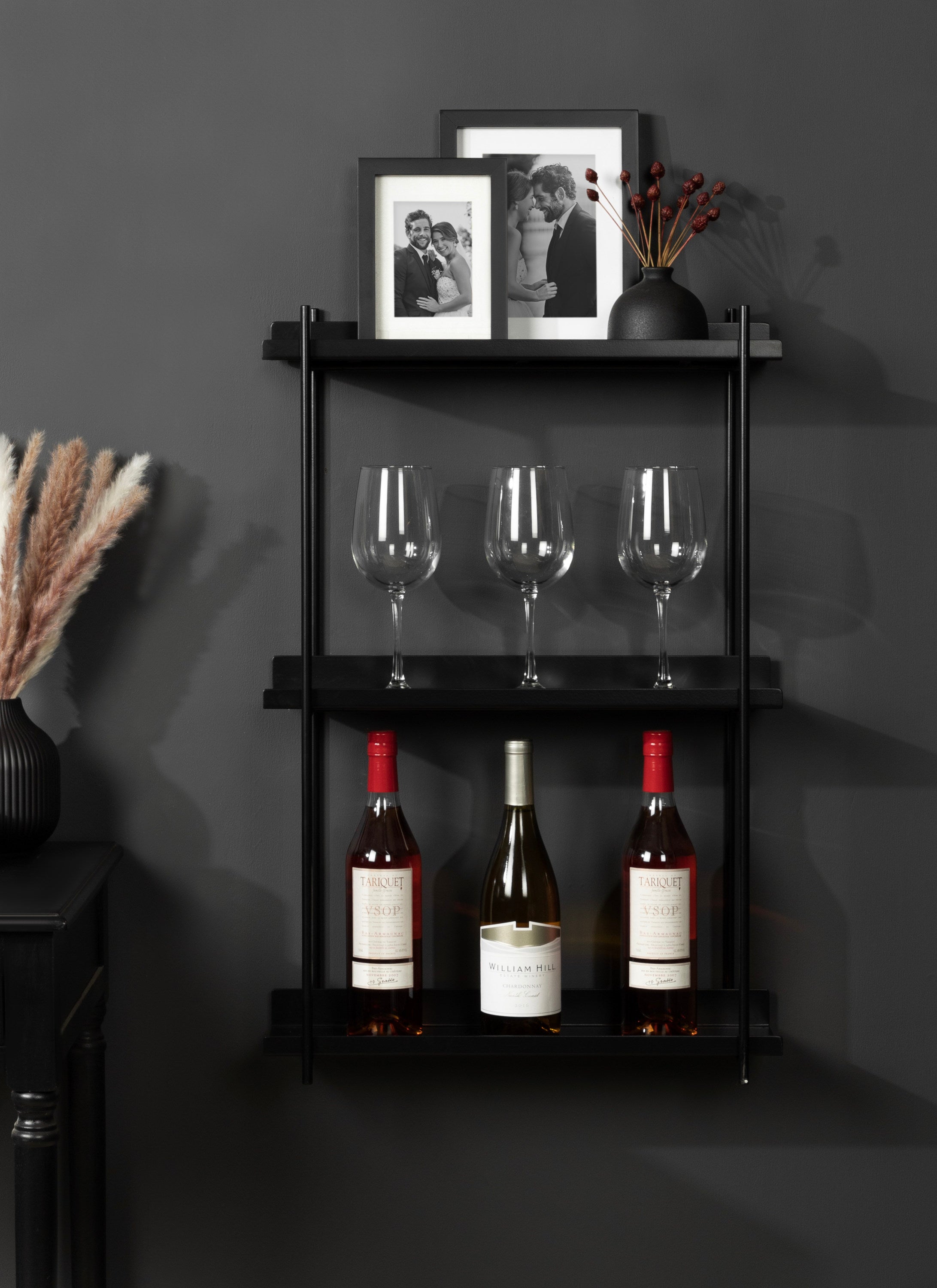 Accent Shelf Black 20x7x30 8