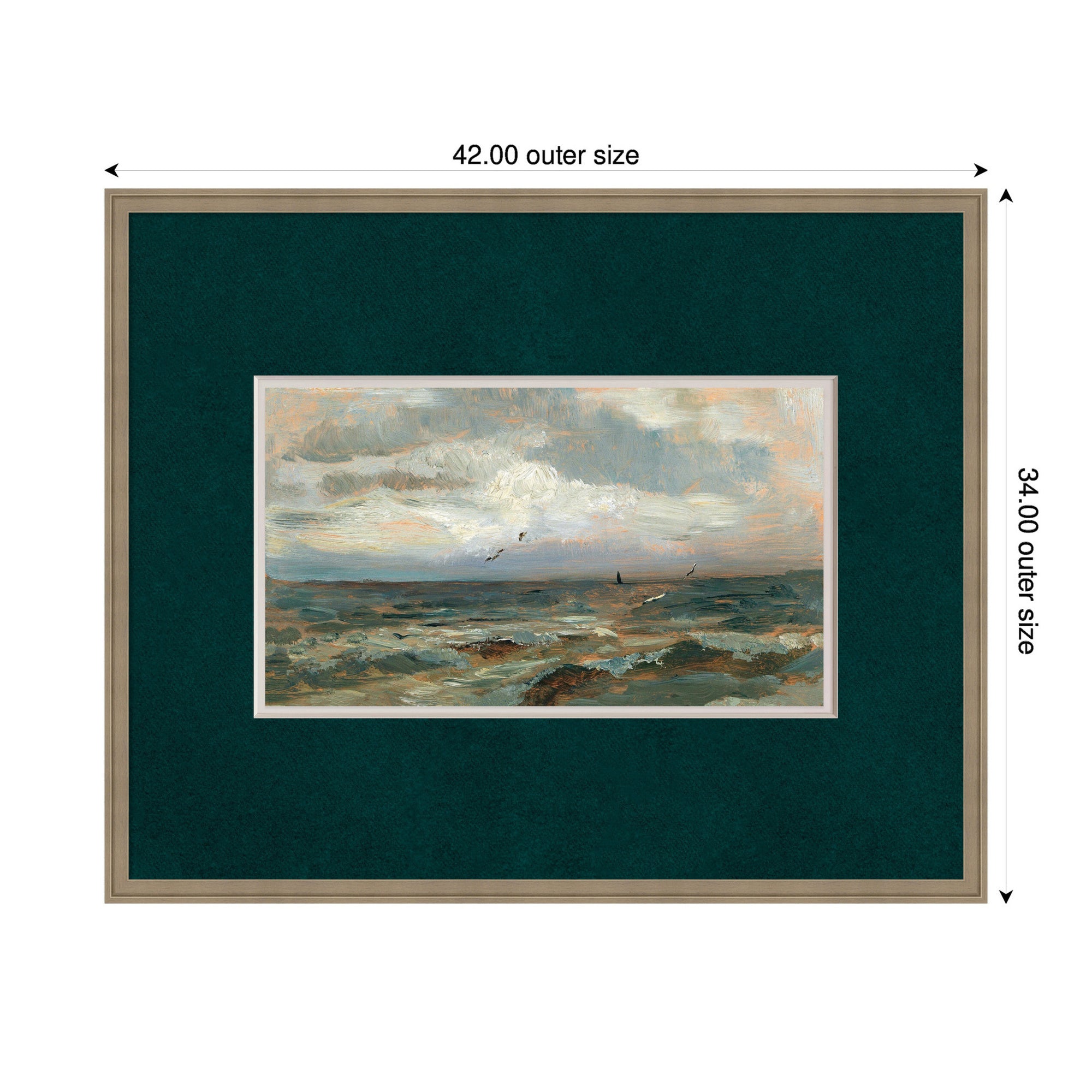 Framed Art 42x34 Florence Light Brown 2