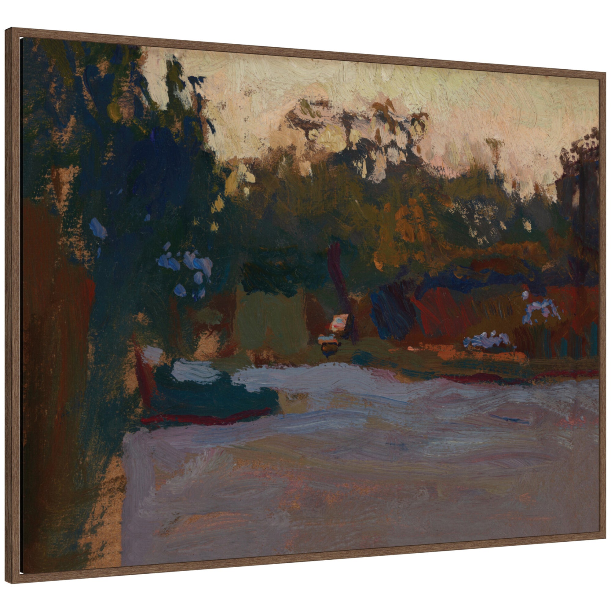 Framed Canvas 42x32 Sylvie Walnut 1