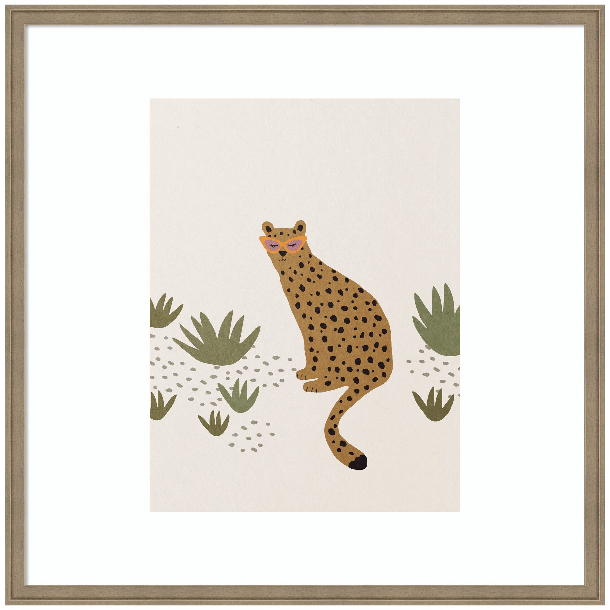 Leopard by July Art Prints Framed Wall Art Print