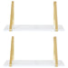Floating Shelf White Gold 2 Pk-18" 5
