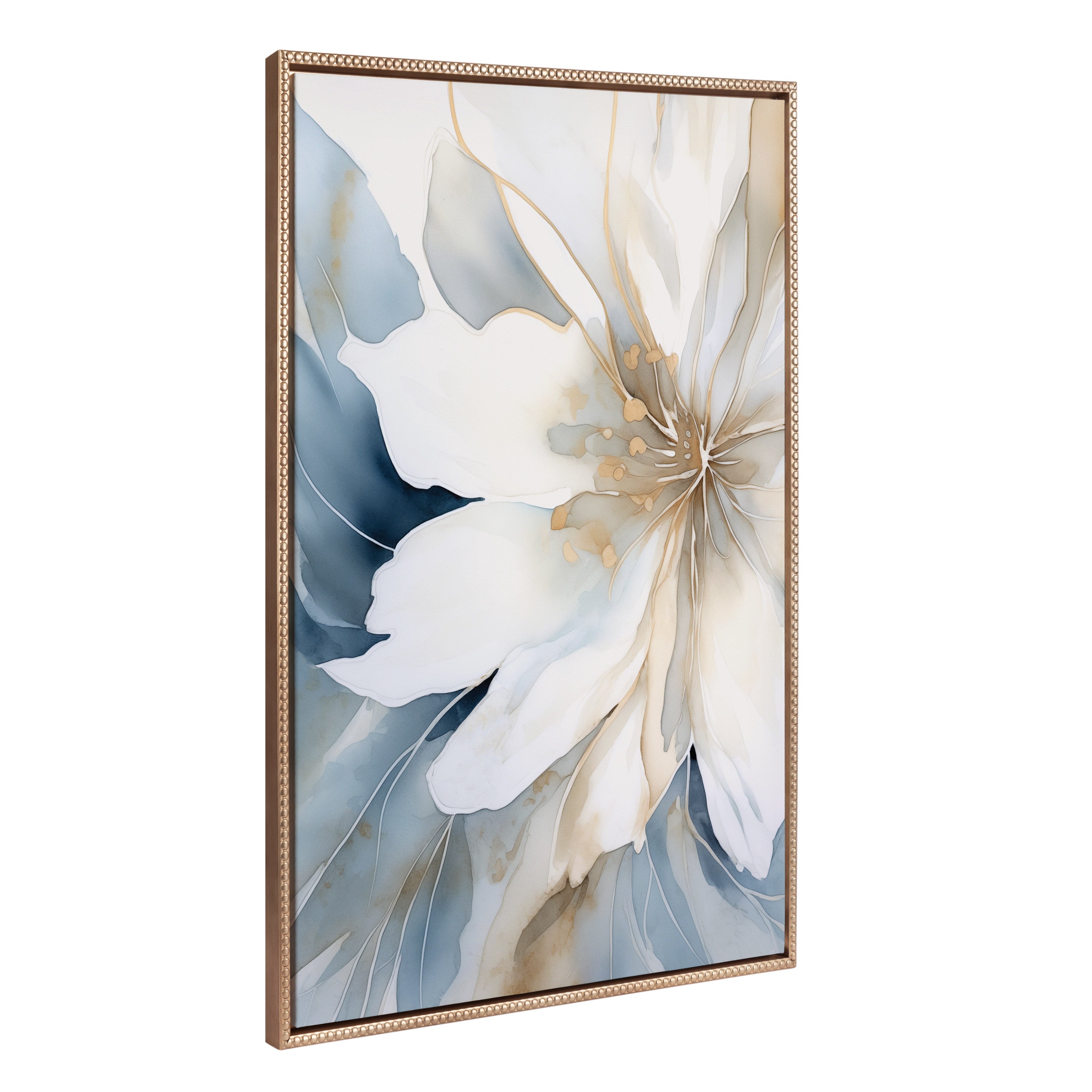 Framed Canvas 31.5x41.5 Sylvie Beaded Dark Gold 1