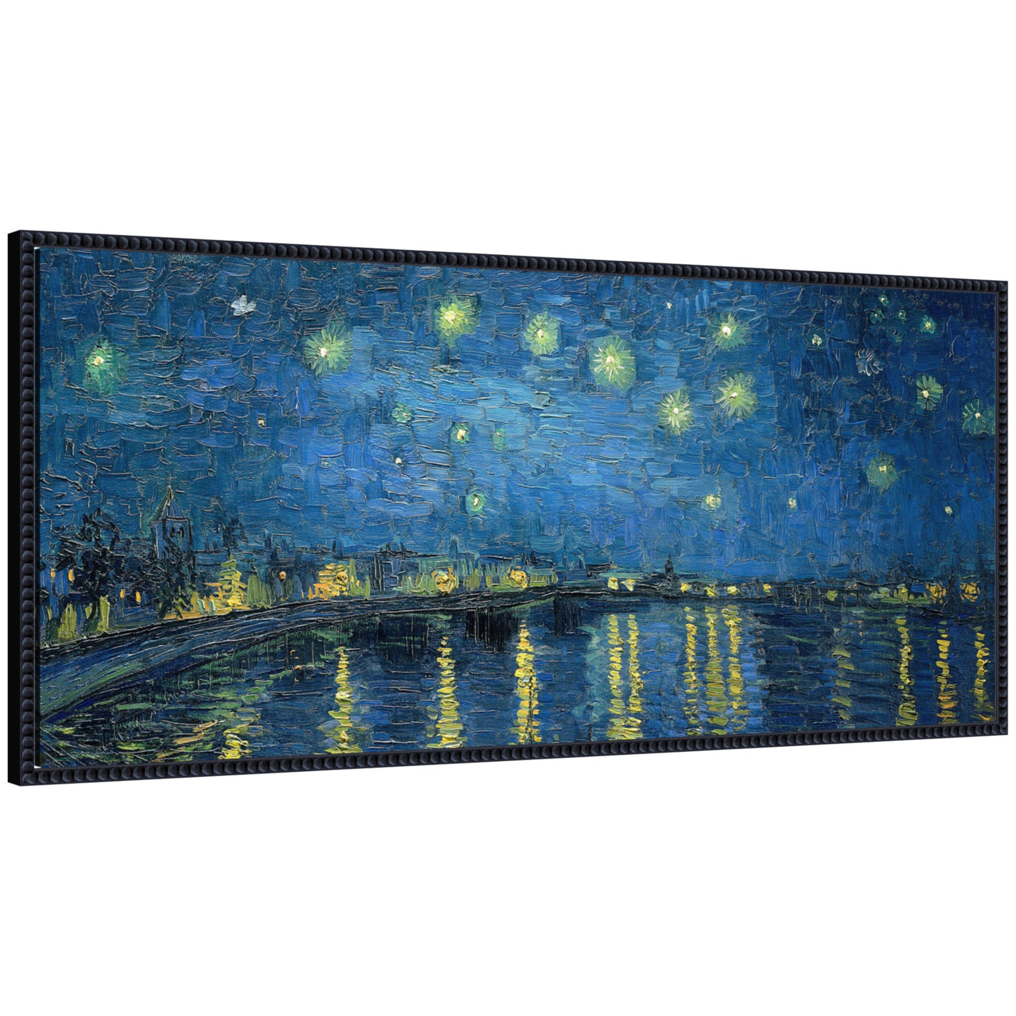 Framed Canvas 40x18 Sylvie Beaded Black 1