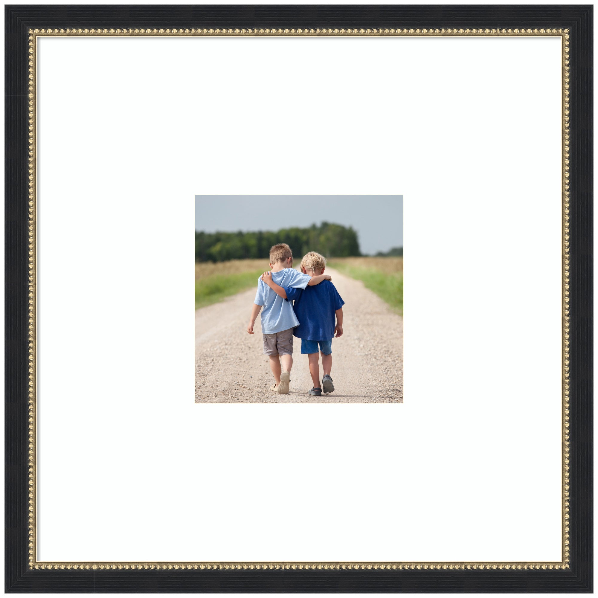 Wall Frame Belmont Black 20x20 matted to 8x8 1