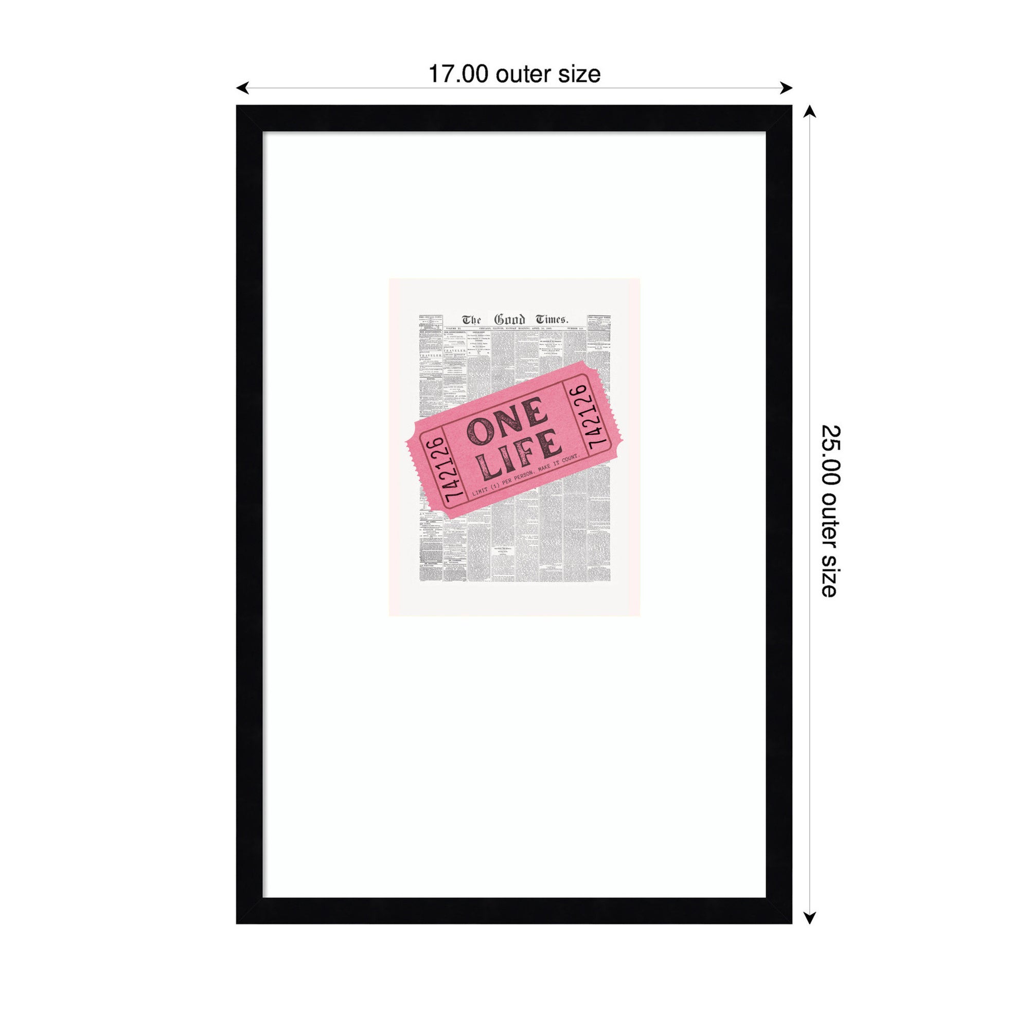 Ticket One Life by Honey Island Studio Framed Wall Art Print