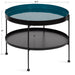 Coffee Table 26" Diameter Teal Black 2
