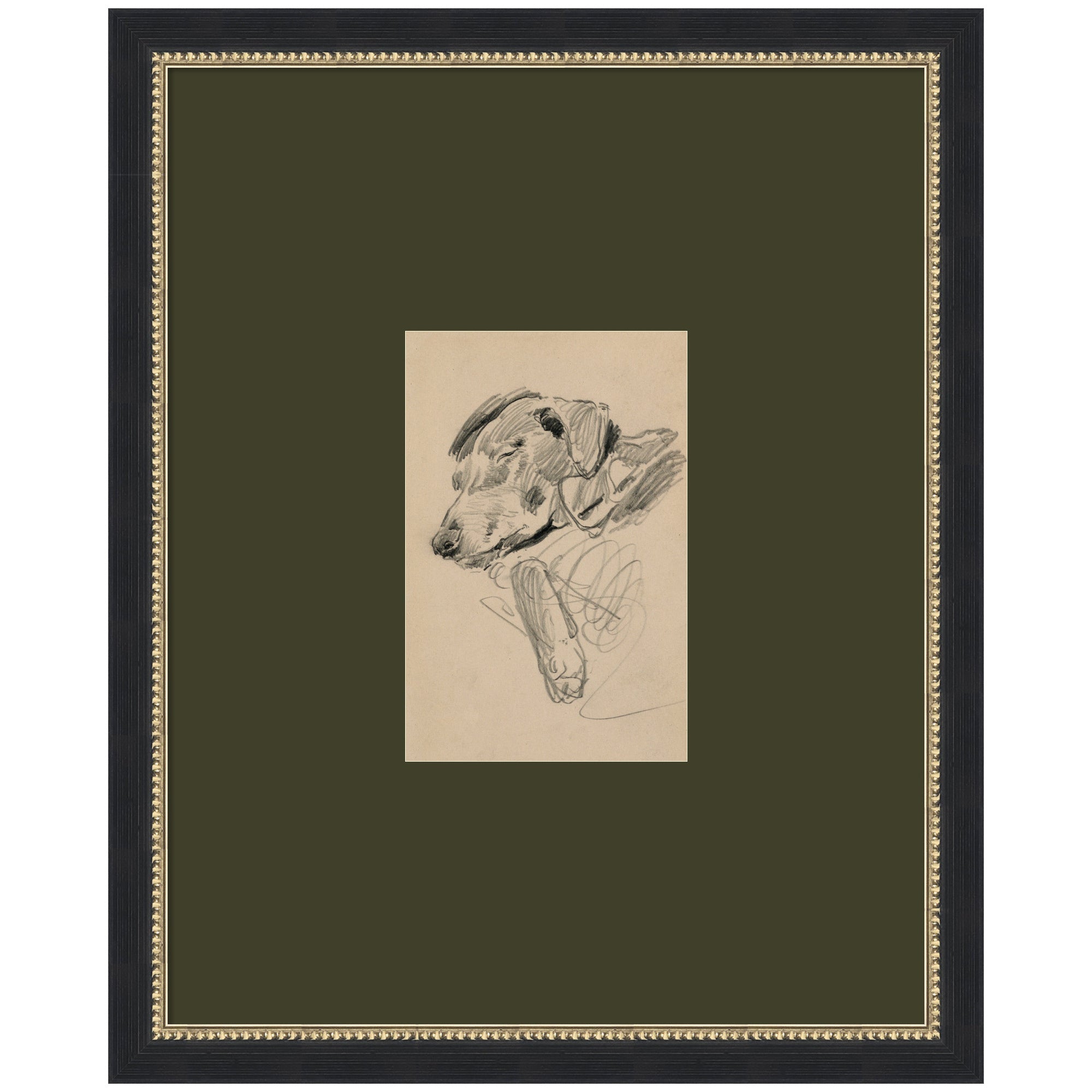Framed Art 18x22 Green Matted to 9x6 Belmont Black 1