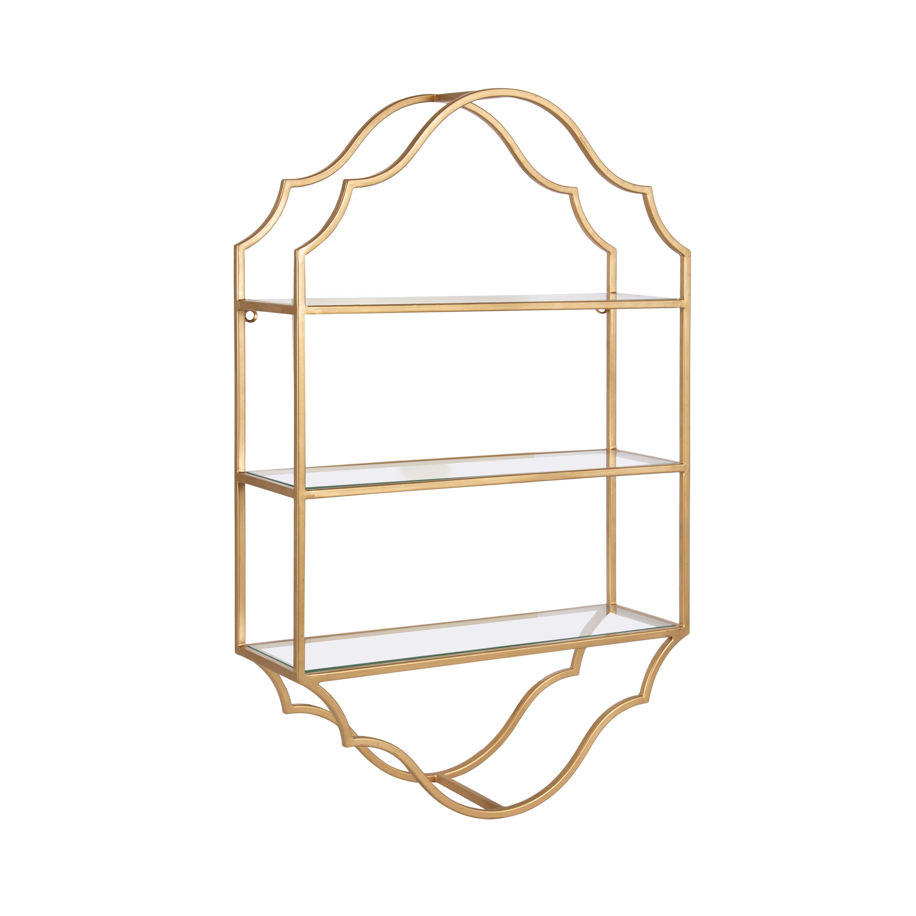 Accent Shelf Gold 20x6x32 1