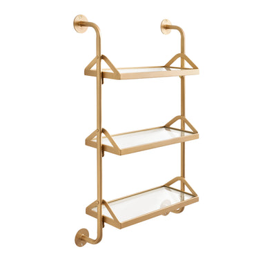 Accent Shelf Gold 18x6x30 1