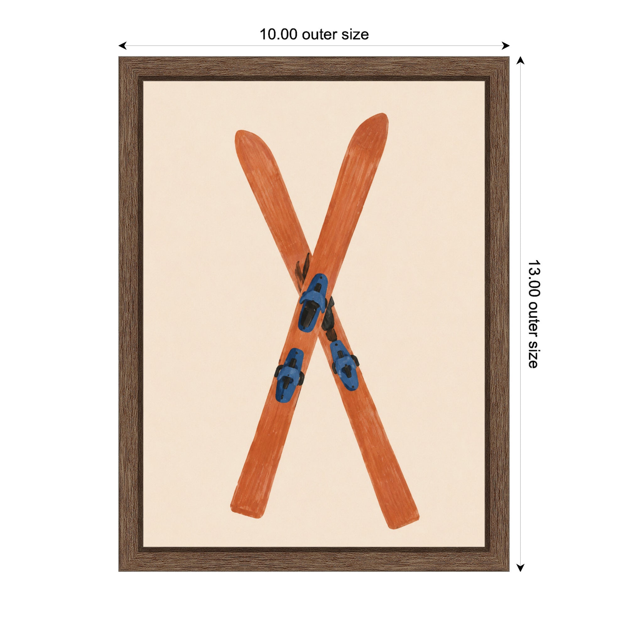 Framed Canvas Sylvie Walnut 10x13 2